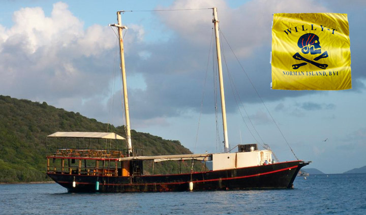 private charter from st. john to willy t., norman island